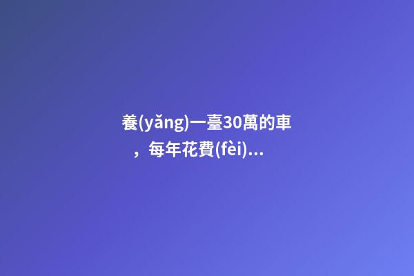 養(yǎng)一臺30萬的車，每年花費(fèi)多少錢？